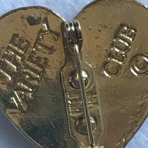 Vintage Variety Club Gold Tone Heart Brooch Pins Lot of 4 - Picture 7 of 14